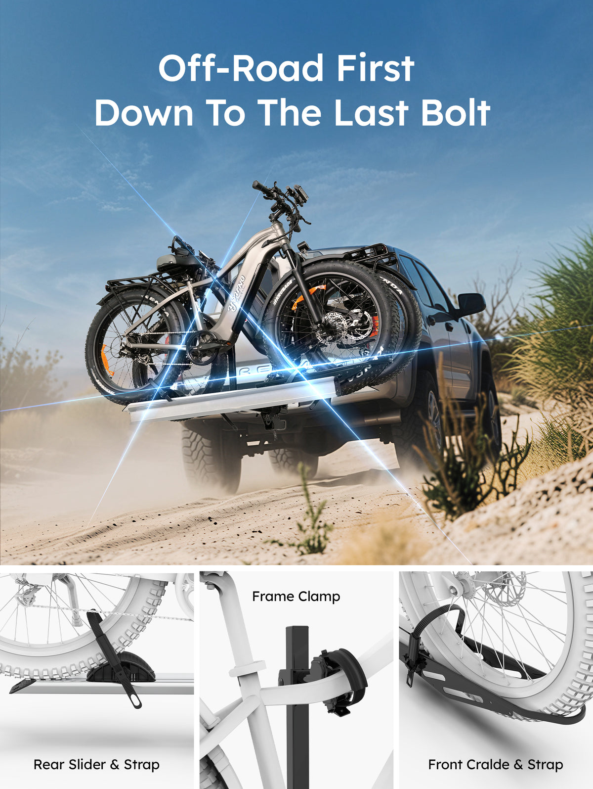 Three points of hold per bike