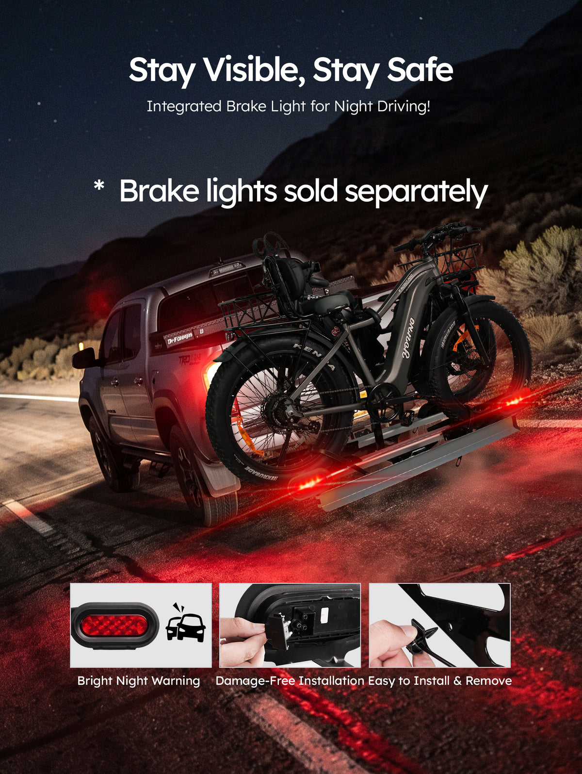 Brake light kit, sold separately